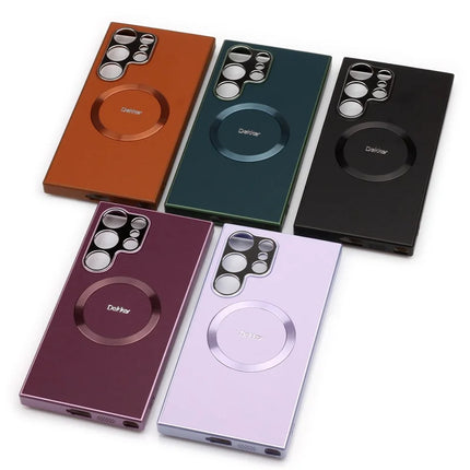 DEKKER For Samsung Galaxy S23 Ultra Back Cover Compatible with MagSafe PU+TPU Phone Case
