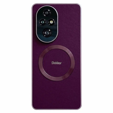 DEKKER For Honor 200 Pro 5G Back Cover Compatible with MagSafe PU+TPU Phone Case - Purple