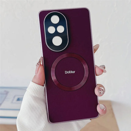 DEKKER For Honor 200 Pro 5G Back Cover Compatible with MagSafe PU+TPU Phone Case