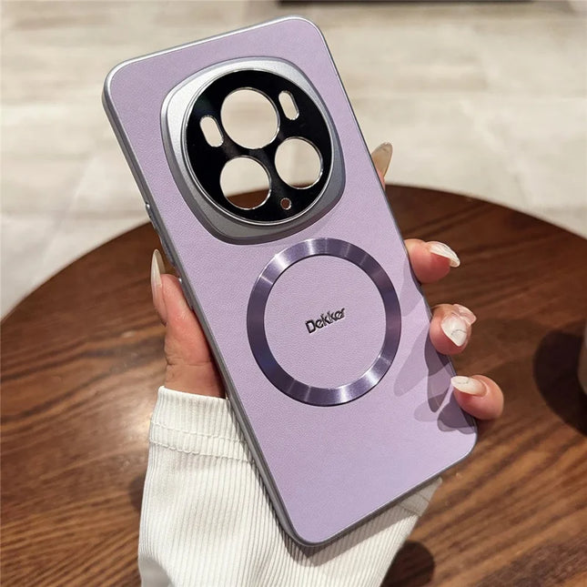 DEKKER For Honor Magic6 Pro 5G Back Cover Compatible with MagSafe PU+TPU Phone Case - Light Purple