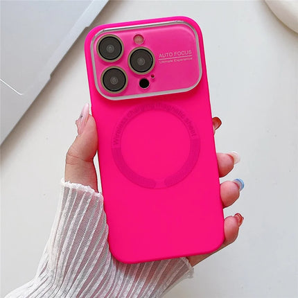 For iPhone 16 Pro Case Compatible with MagSafe Liquid Silicone Phone Cover with Wide Lens Protection - Firefly Rose
