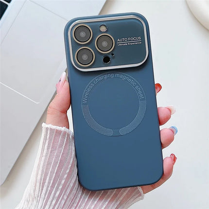 For iPhone 16 Pro Max Case Compatible with MagSafe Liquid Silicone Phone Cover with Wide Lens Protection - Graphite Grey