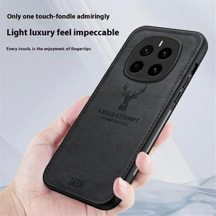 For Honor Magic7 5G Case Deer Pattern Cloth Texture PU Leather Hybrid Phone Cover