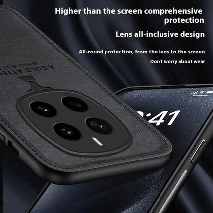 For Honor Magic7 5G Case Deer Pattern Cloth Texture PU Leather Hybrid Phone Cover