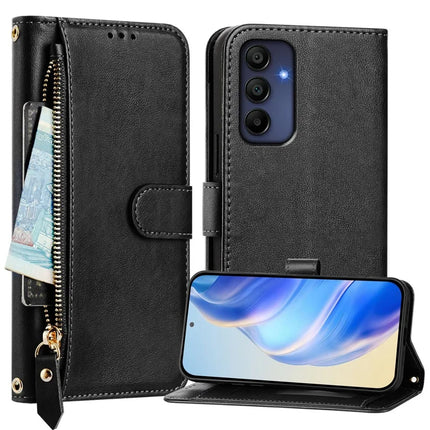 For Samsung Galaxy A16 5G / Galaxy A16 4G Case Zipper Pocket Multiple Card Slots Leather Phone Cover