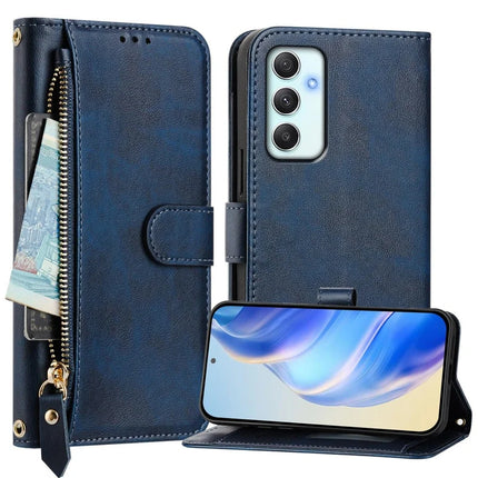 For Samsung Galaxy A35 5G Case Zipper Pocket Multiple Card Slots Leather Phone Cover