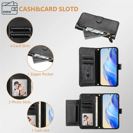 For OnePlus Nord 4 Case Zipper Pocket Multiple Card Slots Leather Phone Cover