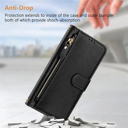 For OnePlus Nord 4 Case Zipper Pocket Multiple Card Slots Leather Phone Cover