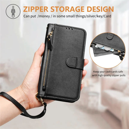 For OnePlus Nord 4 Case Zipper Pocket Multiple Card Slots Leather Phone Cover