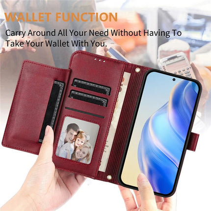 For OnePlus Nord 4 Case Zipper Pocket Multiple Card Slots Leather Phone Cover