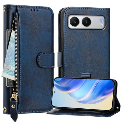 For OnePlus Nord 4 Case Zipper Pocket Multiple Card Slots Leather Phone Cover