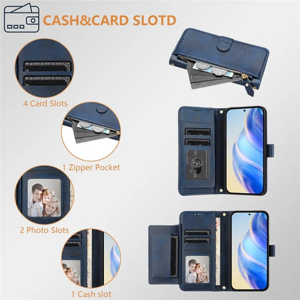 For OnePlus Nord 4 Case Zipper Pocket Multiple Card Slots Leather Phone Cover