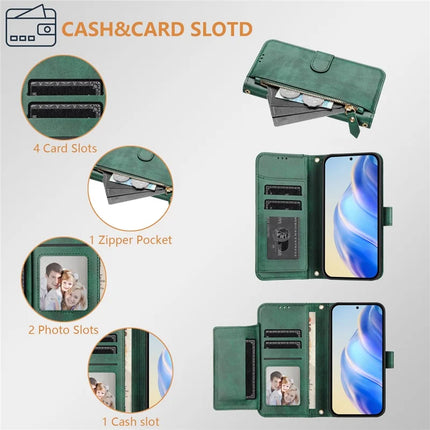 For OnePlus Nord 4 Case Zipper Pocket Multiple Card Slots Leather Phone Cover