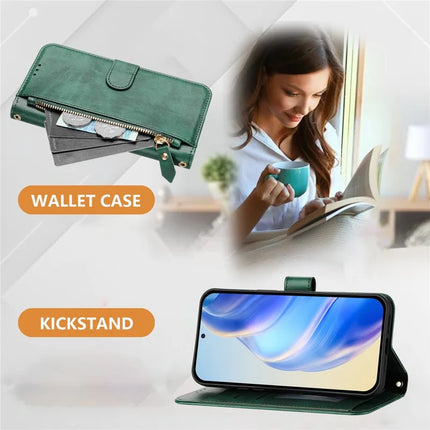 For OnePlus Nord 4 Case Zipper Pocket Multiple Card Slots Leather Phone Cover