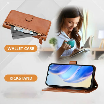 For OnePlus Nord 4 Case Zipper Pocket Multiple Card Slots Leather Phone Cover
