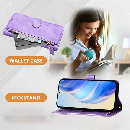 For OnePlus Nord 4 Case Zipper Pocket Multiple Card Slots Leather Phone Cover