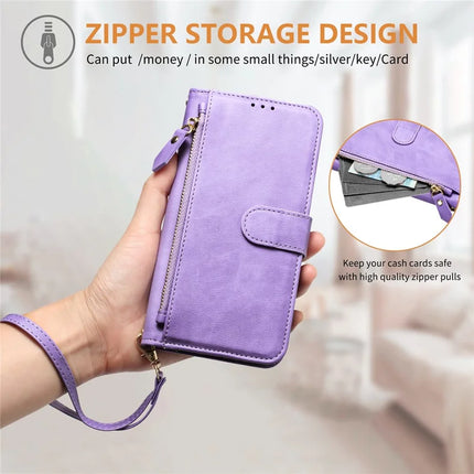 For OnePlus Nord 4 Case Zipper Pocket Multiple Card Slots Leather Phone Cover
