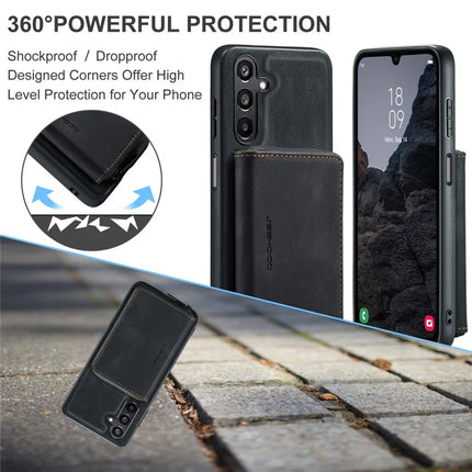 For Samsung Galaxy A16 5G Case JEEHOOD J02 Leather Back Cover with Detachable Zipper Card Holder Kickstand