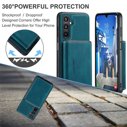 For Samsung Galaxy A16 5G Case JEEHOOD J02 Leather Back Cover with Detachable Zipper Card Holder Kickstand