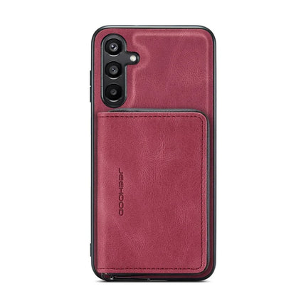 For Samsung Galaxy A16 5G Case JEEHOOD J02 Leather Back Cover with Detachable Zipper Card Holder Kickstand