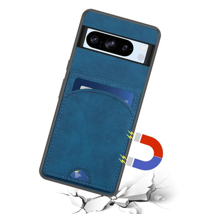 For Google Pixel 9a Case Kickstand Leather Coated TPU Phone Cover with Card Slot
