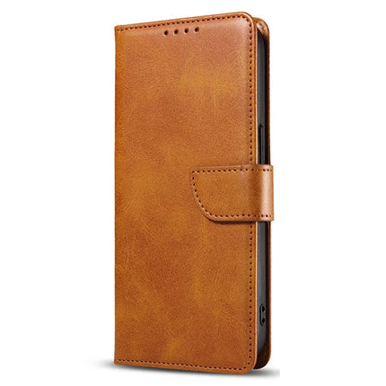 For iPhone 16 Pro Max Case Calf Texture Magnetic Clasp Wallet PU Leather Phone Cover