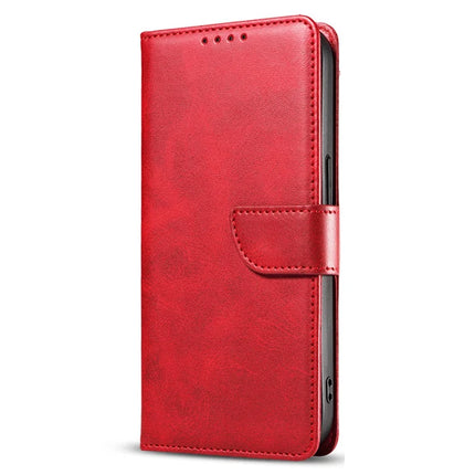 For iPhone 16 Pro Max Case Calf Texture Magnetic Clasp Wallet PU Leather Phone Cover