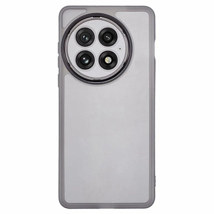 For OnePlus 13 Case Electroplated Camera Frame TPU Phone Cover - Transparent Black