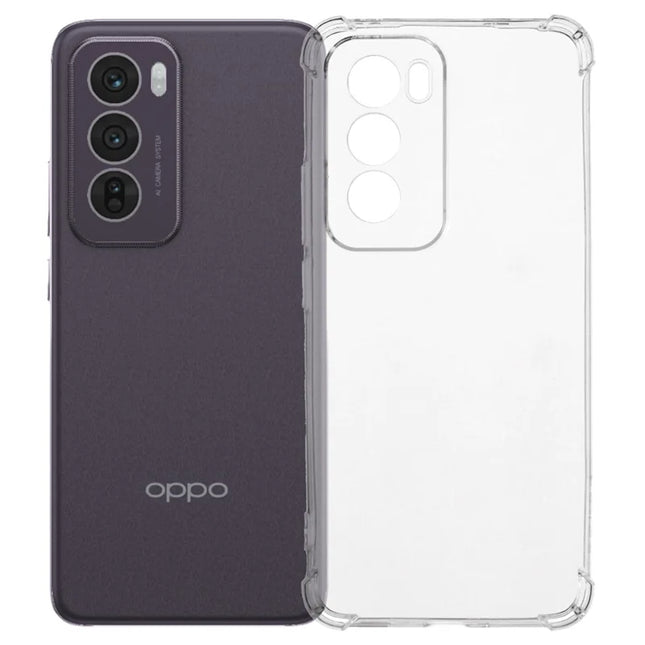 For Oppo Reno12 5G (Global) Phone Case Reinforced Four Corner Anti-Drop Clear TPU Cover