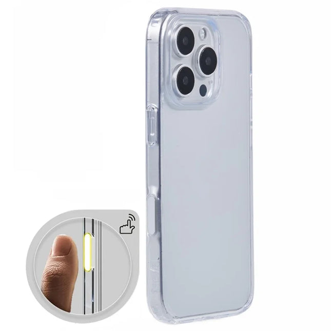 X-LEVEL For iPhone 16 Pro Phone Case TPU+PC Clear Back Cover with Camera Control Button