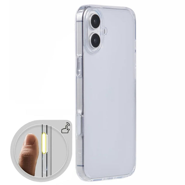 X-LEVEL For iPhone 16 Plus Phone Case TPU+PC Clear Back Cover with Camera Control Button