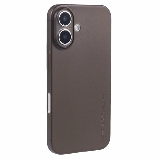 X-LEVEL For iPhone 16 Case Hard PP Matte Phone Cover 0.18mm Ultra-Thin - Transparent Black