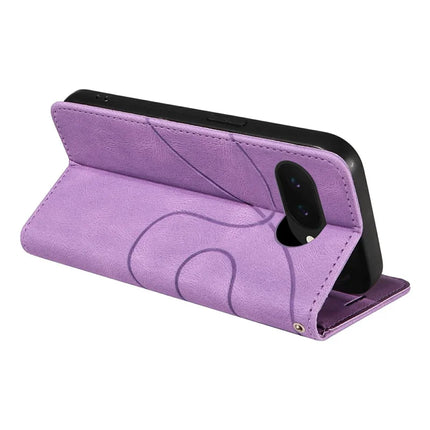 For Google Pixel 9a Leather Case Wallet Stand Color Splicing Phone Cover