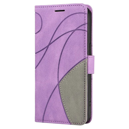 For Google Pixel 9a Leather Case Wallet Stand Color Splicing Phone Cover