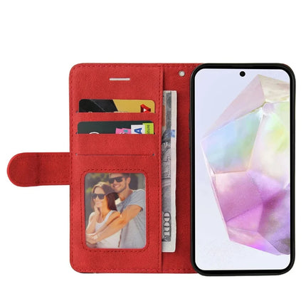 For Google Pixel 9a Leather Case Wallet Stand Color Splicing Phone Cover