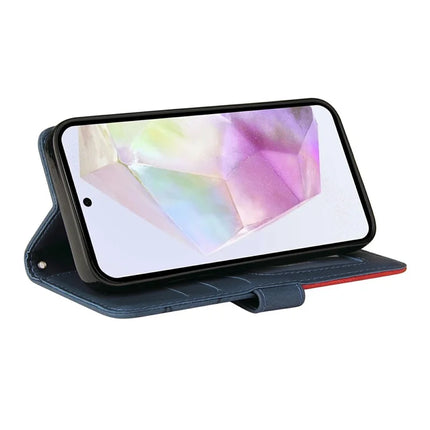 For Google Pixel 9a Leather Case Wallet Stand Color Splicing Phone Cover