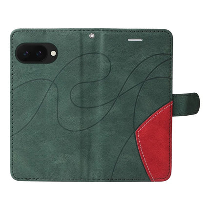 For Google Pixel 9a Leather Case Wallet Stand Color Splicing Phone Cover