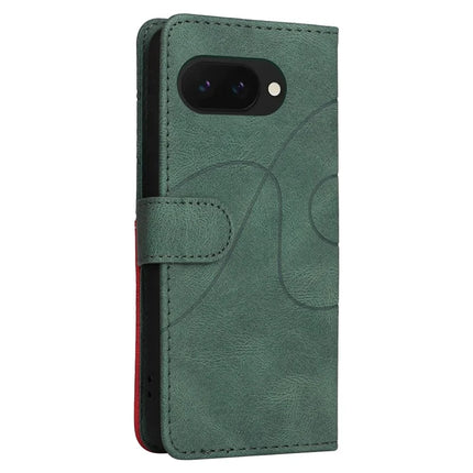 For Google Pixel 9a Leather Case Wallet Stand Color Splicing Phone Cover