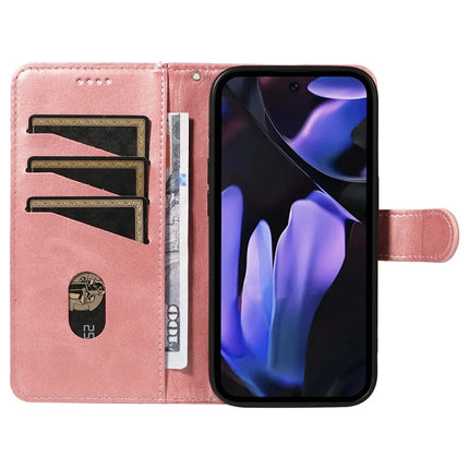 For Google Pixel 9a Case Flip Wallet T-Shape Lines Leather Phone Cover