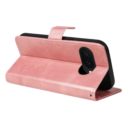 For Google Pixel 9a Case Flip Wallet T-Shape Lines Leather Phone Cover