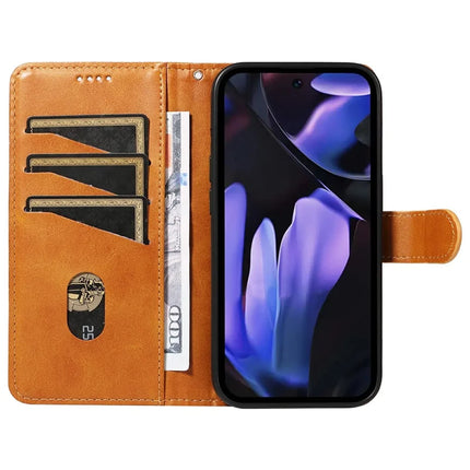 For Google Pixel 9a Case Flip Wallet T-Shape Lines Leather Phone Cover