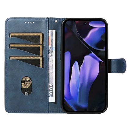 For Google Pixel 9a Case Flip Wallet T-Shape Lines Leather Phone Cover
