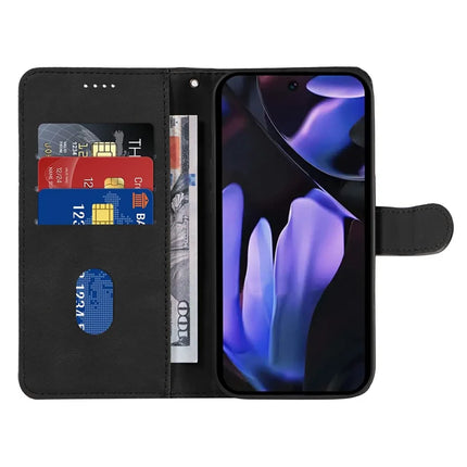 For Google Pixel 9a Case Stand Wallet Leather Phone Cover Curved Line Wrist Strap