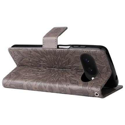 For Google Pixel 9a Case Sunflower Leather Wallet Phone Cover