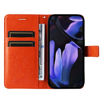 For Google Pixel 9a Case Butterfly Leather Phone Cover