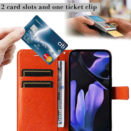 For Google Pixel 9a Case Butterfly Leather Phone Cover