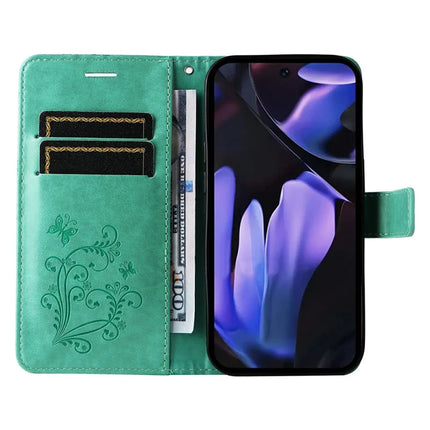 For Google Pixel 9a Case Butterfly Leather Phone Cover