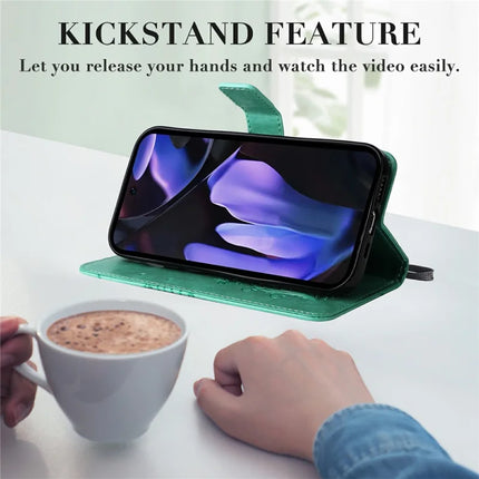 For Google Pixel 9a Case Butterfly Leather Phone Cover