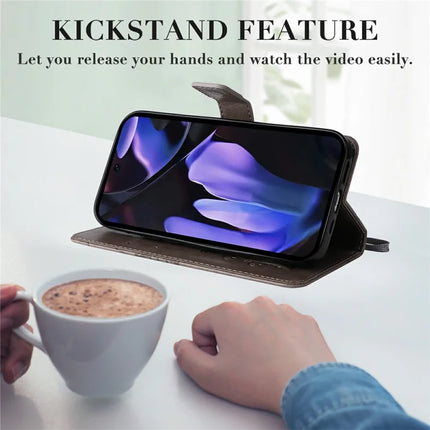 For Google Pixel 9a Case Butterfly Leather Phone Cover