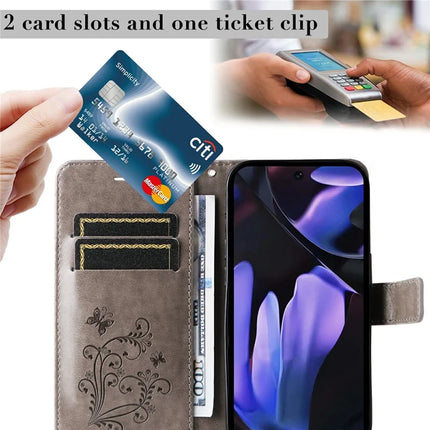 For Google Pixel 9a Case Butterfly Leather Phone Cover